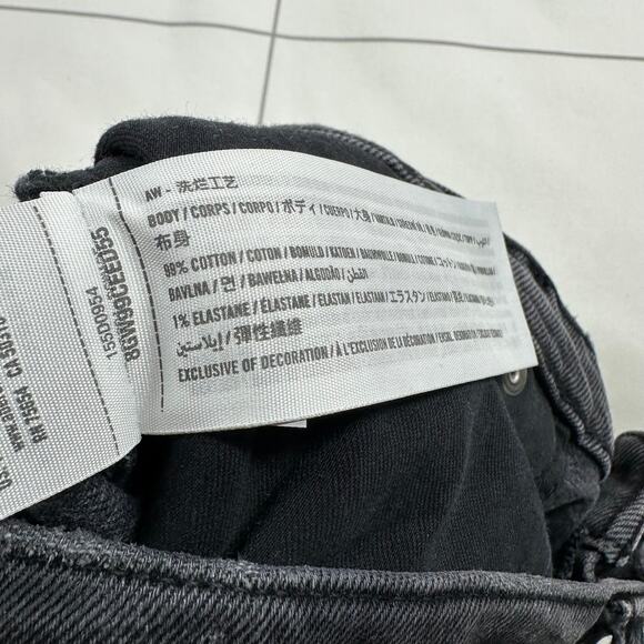 Abercrombie Jeans Womens 28 Short Black Gray 90s Straight Curve Love High Rise - Picture 5 of 12